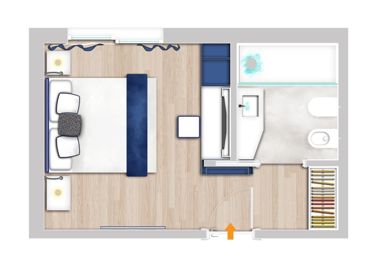 Habitación Doble Confort con vistas parciales al mar