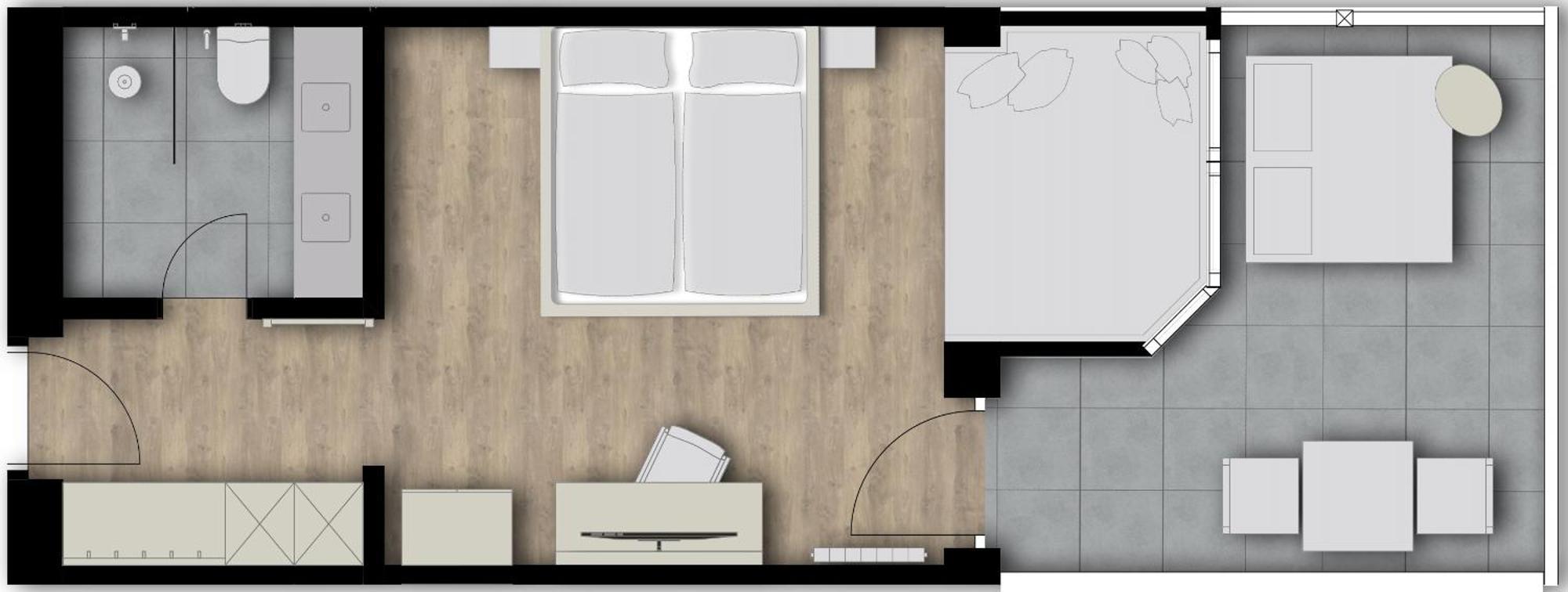 Doppelzimmer mit Balkon