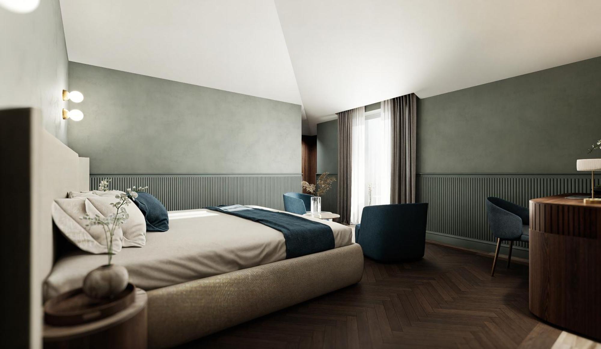 Deluxe Doppel- oder Zweibettzimmer – Bergseite
